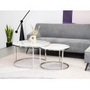 Комплект SIGNAL ATLANTA B (2 стола журнальных) белый мрамор/хром